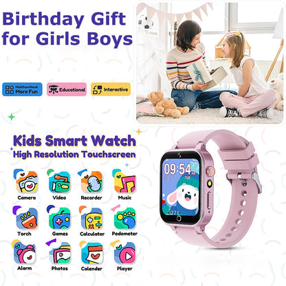 Smart Watch for Kids, with 26 Puzzle Games, Touch Screen, HD Camera, Alarm Clock, Toys for Ages 4-12 Years Old.Birthday Gift for Boys Girls