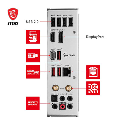 MSI PRO B760-P WIFI DDR4 Motherboard, ATX - Supports Intel 12th & 13th Gen Core Processors, LGA 1700 - DDR4 Memory Boost 5333+MHz/OC, PCIe 4.0 x16 Slots, M.2 Gen4 Slots, 2.5G LAN, Wi-Fi 6E