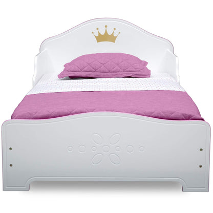 Delta Children Princess Crown Wood Toddler Bed, Whitepink, Piece Of 1