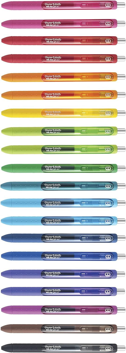 Paper Mate Inkjoy Gel Retractable Pen, 0.7Mm, Ink, Pack Of 14, Assorted (1951636)