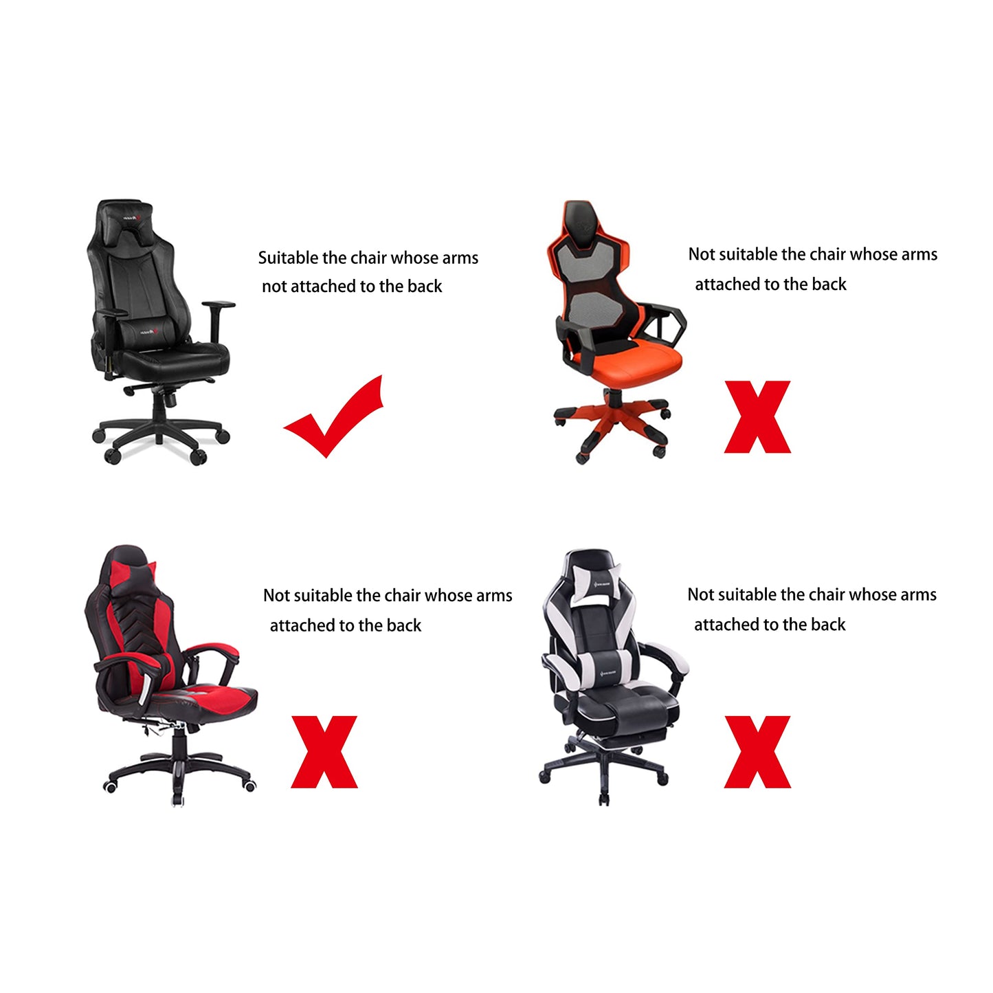 SARAFLORA Polyester Solid Stretch Washable Computer Chair Slipcovers for Universal Rotating for Boss, Office Chair (Large, Black)