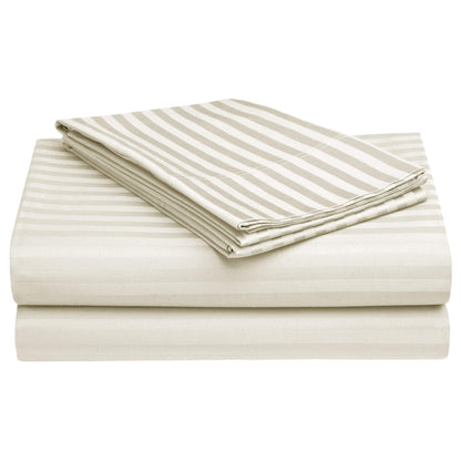 Story@Home Forever XL 300 TC 100% CottonSolid Pattern King size Bedsheet With 2 Pillow Cover, Sepia Beige