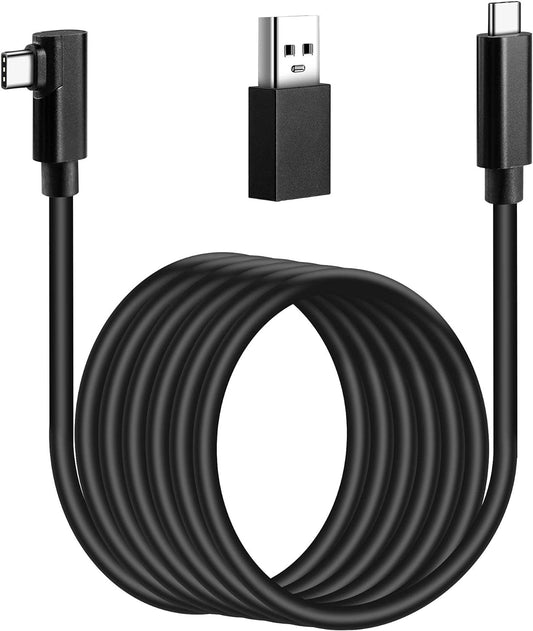 Compatible for Oculus Quest 2 Link Cable 16FT VR Headset Cable for Oculus Quest 2 / Quest 1 USB 3.0 Type C to C High Speed Data Transfer Charging Cord for Gaming PC (Oculusquest2link data cable)