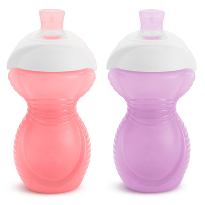 Munchkin® Click Lock™ Bite Proof Sippy Cup, 9 Ounce, 2 Pack, Blue/Purple