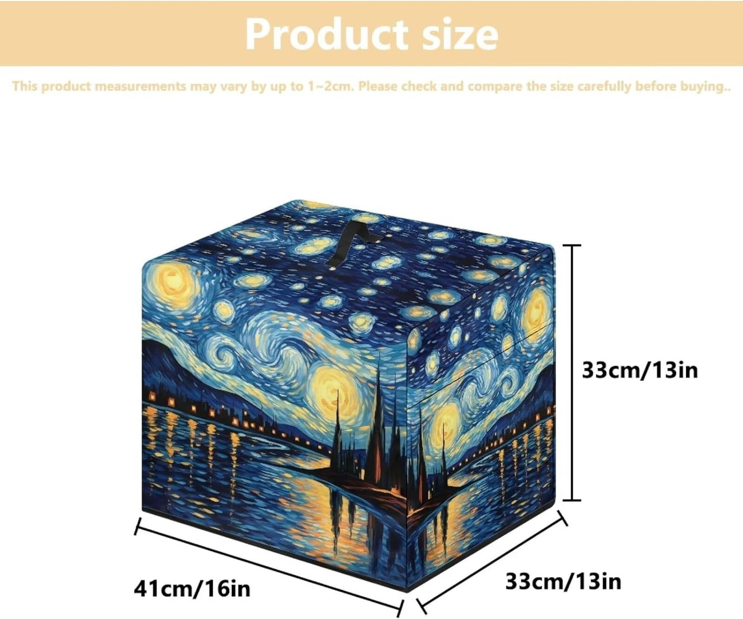 ZUXONGSY Van Gogh Starry Sky Meat Slicer Cover Blue Meat Slicer Machine Cover For Home Meat Bags Dust Cover for Meat Slicer for Gifts