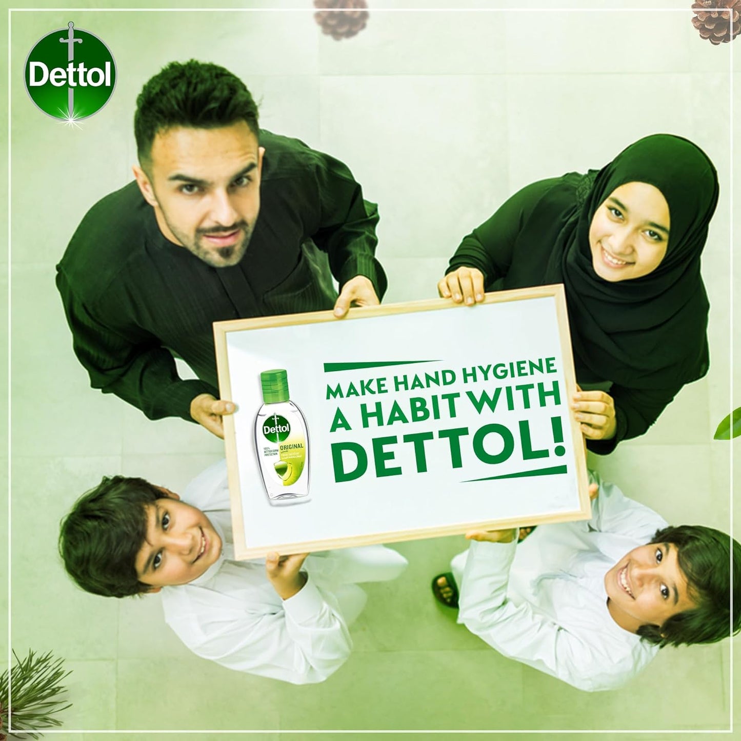 Dettol Hand Sanitizer Original for 100% Better Germ Protection & Personal Hygiene, 50ml (Pack of 3)