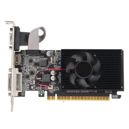 GT610 Graphics Card 1G DDR3 64 Bit, 810/1800MHz Computer PC Gaming Video Graphics Card with Cooling Fan PCI Express X16 2.0 Support VGA DVI