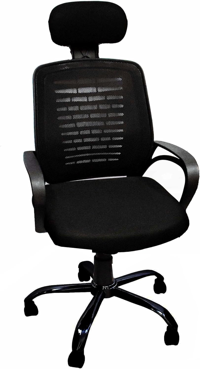 Desk Chair Office Chair for Home Height Adjustable Mid Back Mesh Computer Chair with Lumbar Support Mesh Swivel Computer Office Ergonomic Executive Chair (Swivil, Black)