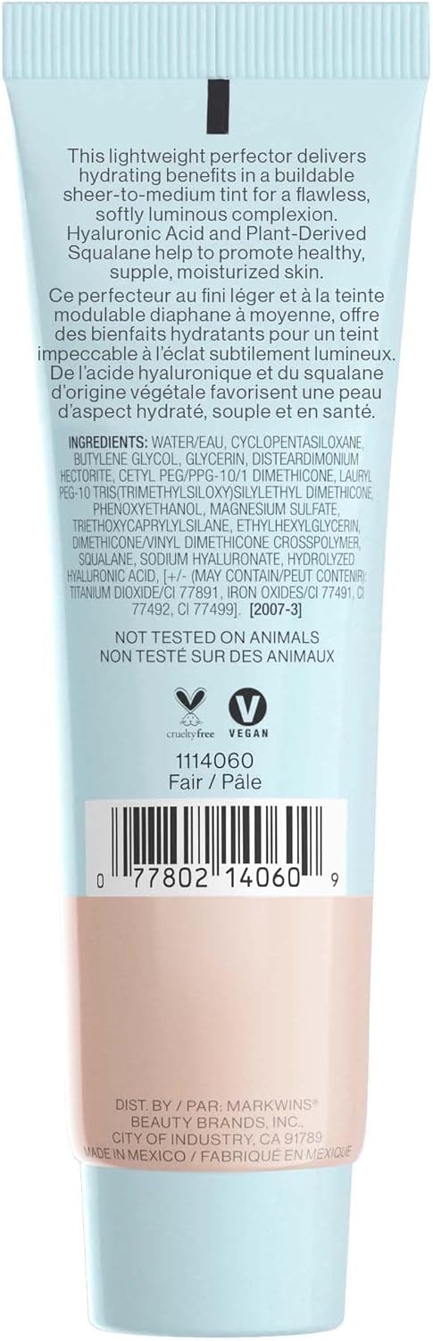 Wet N Wild Bare Focus Tinted Hydrator Tinted Skin Veil Nourishing Foundation Hyaluronic Acid, Light Medium, 0.91 Fl Oz, 27 Ml (Pack Of 1)