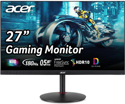 Acer Nitro VG270 Sbmiipx 27" Full HD (1920 x 1080) IPS Gaming Monitor with AMD Radeon FREESYNC Technology, Up to 0.1ms, OverClocking to 165Hz, (1 x Display Port, 2 x HDMI 2.0 Ports) - CaveHubs