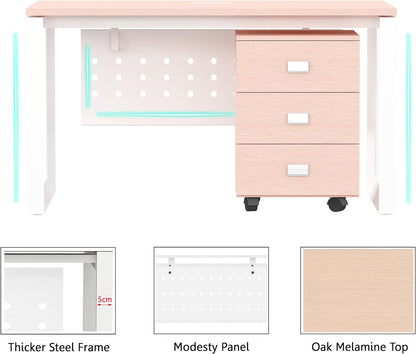 Mahmayi Vorm 136-18 White Modern Workstation Material-Melamine on MDF