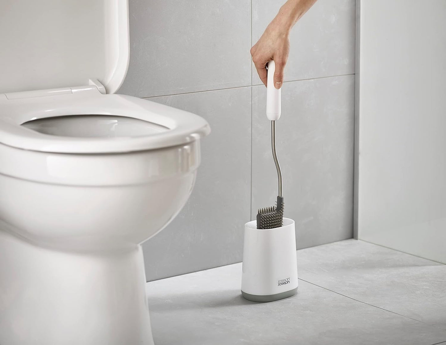 Joseph Joseph Toilet Brush With Slim Holder Flexible Anti-Drip