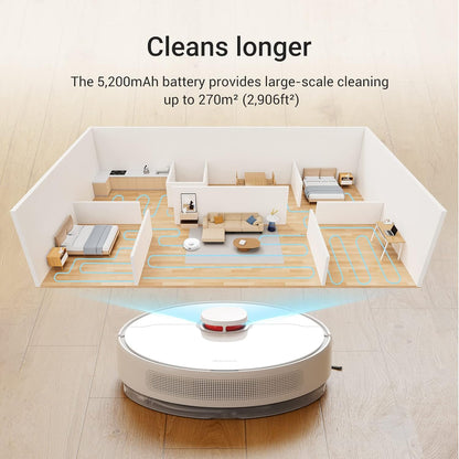 Dreame D10 Plus Robot Vacuum Cleaner & Mop with 2.5L Self Emptying Station, 4000Pa, LiDAR Navigation-Obstacle Detection-Editable Map, Hard Floor-Carpet, 170m Runtime, WiFi/APP/Alexa, 2 Years Warranty