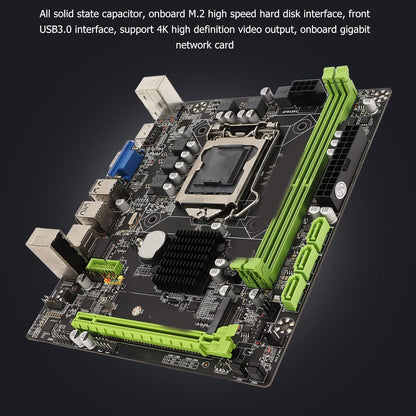 H310B Motherboard LGA 1151, DDR4 Memory Computer Motherboard with HDMI, VGA, M.2, Integrated Gigabit Network Card, M ATX Motherboard with SATA3.0, USB3.0