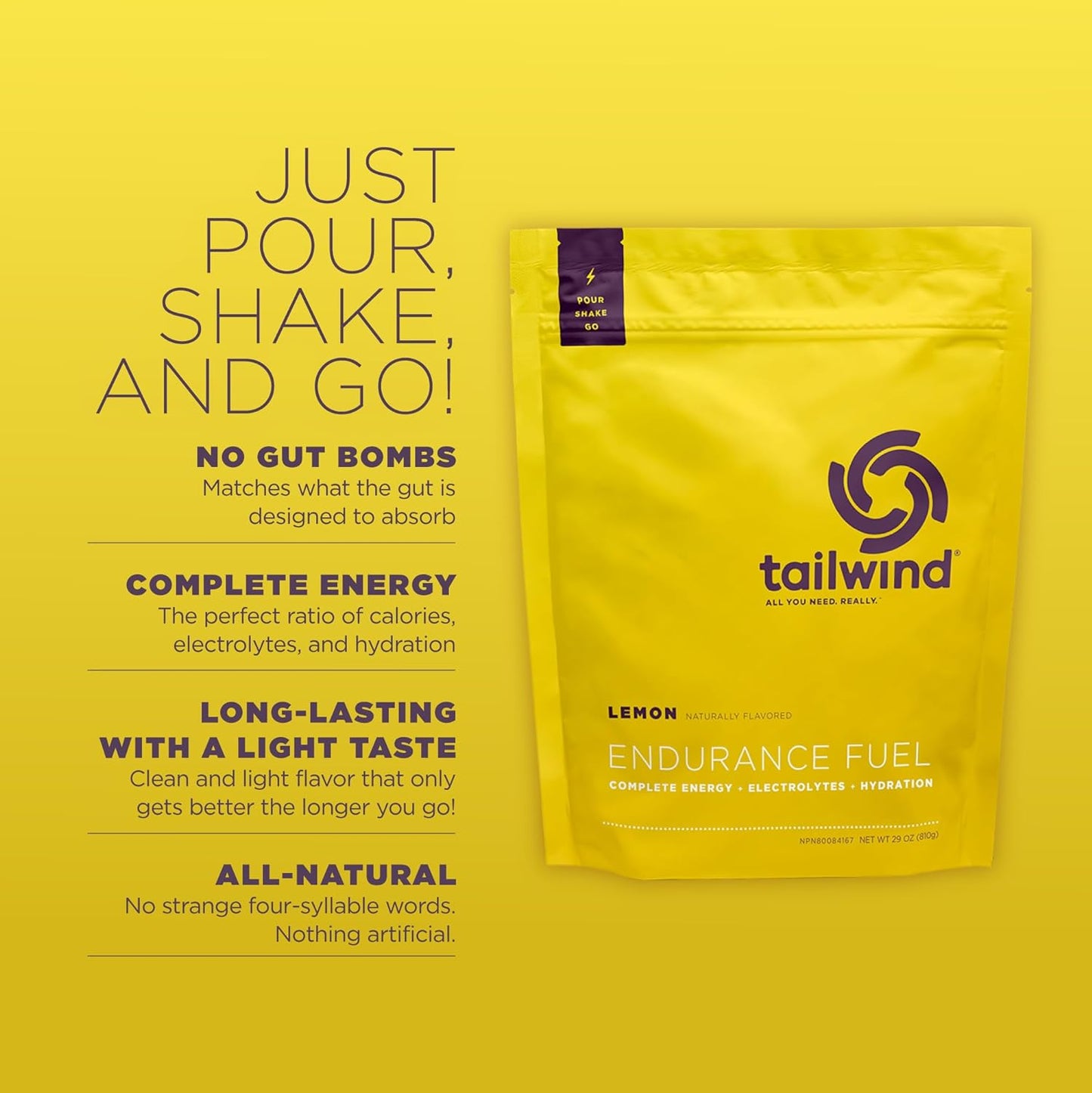 Tailwind Nutrition Endurance Fuel Berry 50 Servings, Hydration Drink Mix with Electrolytes and Calories, Non-GMO, Free of Soy, Dairy, and Gluten, Vegan Friendly