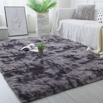 Tinyboy-hbq Area Rugs Shaggy Carpet for Living Room Bedroom Large Fluffy Carpet Modern Non-Slip Mat Multisize Rug Indoor Home Decor (Gray White, 80 x 120 cm)