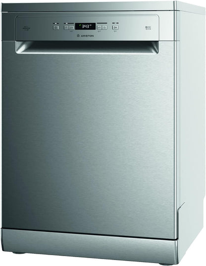 Ariston Dishwasher Freestanding, 13 Place Setting, Inverter Motor, 5 Washing Programs Includes Half Load Express 30' Eco & Static Dry, Silent Dishwasher, Made In Poland, Inox, LFC2B19XUK