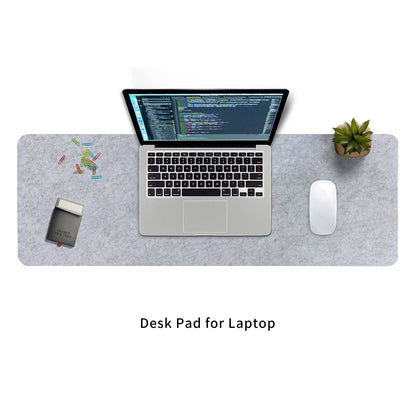 DAWNTREES Large Felt Desk Pad | Computer Mat for Desk(36x12Inches)|Desk Mat for Keyboard and Mouse|Dark Grey