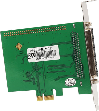 I/O Crest 2 Port Serial COM DB9 RS-232 and 1 Port DB25 Printer Lpt1 Port PCI-E 1.0 X1 Card WCH382 Chipset