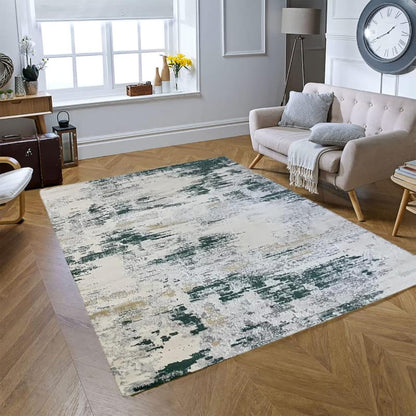 HandpickedFurniture Handpicked Furniture Abstract Beige Runner Carpet Ultra Soft Area Carpets For Bed Room, Living Room, And Dining room, Anti-slip Floor Carpets, Made In Turkey (Grey, 150 x 230 cm)