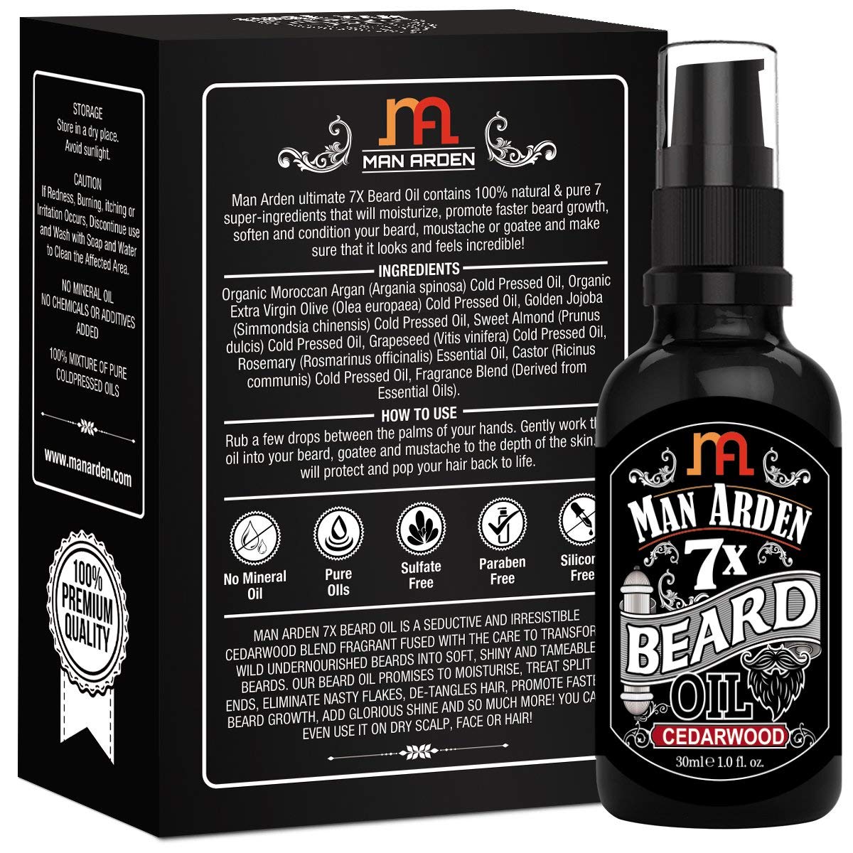 Man Arden 7X Beard Oil (Lavender) 30ml