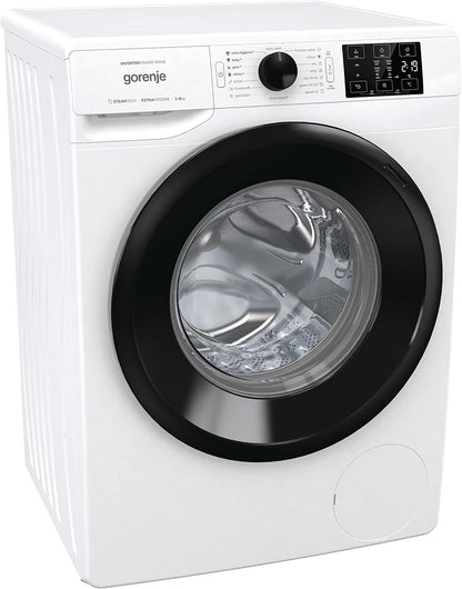 Gorenje 8 Kg Fully Automatic Front Load Washing Machine with Inverter Motor, 1400 RPM and 16 Programs, White, WNEI84BS, 1 Year Warranty