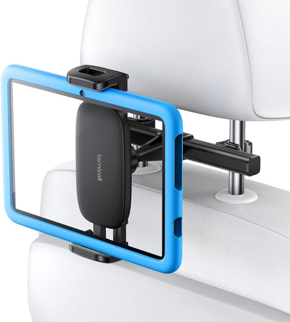 Car Tablet Mount, Headrest Tablet Holder - Lamicall Car Back Seat Travel Tablet Stand for Kids, Compatible with iPad Pro Air Mini, Galaxy Tab, Fire HD, 4.7-12.9" Cell Phone, Tablets and Devices, Black