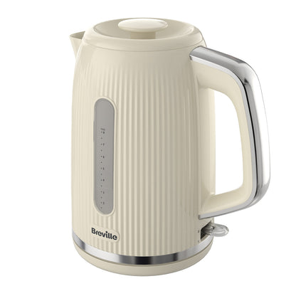 Breville Bold Black Electric Kettle | 1.7L | 3kW Fast Boil | Black & Silver Chrome [VKT221]