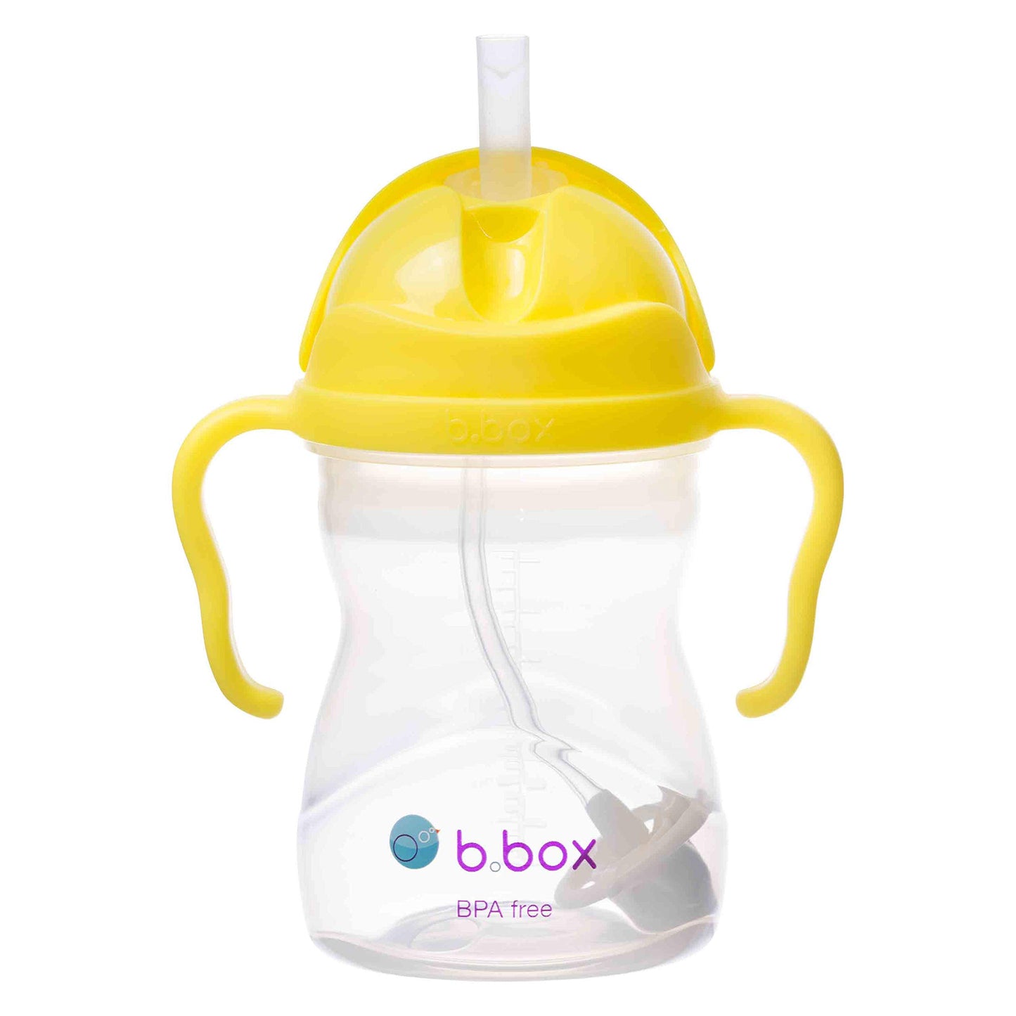 b.box Sippy Cup with Fliptop Weighted Straw, Drink from Any Angle | Spill Proof, Leak Proof & Easy Grip | BPA Free & Dishwasher Safe | Babies & Toddlers (Cherry Blossom 240ml)