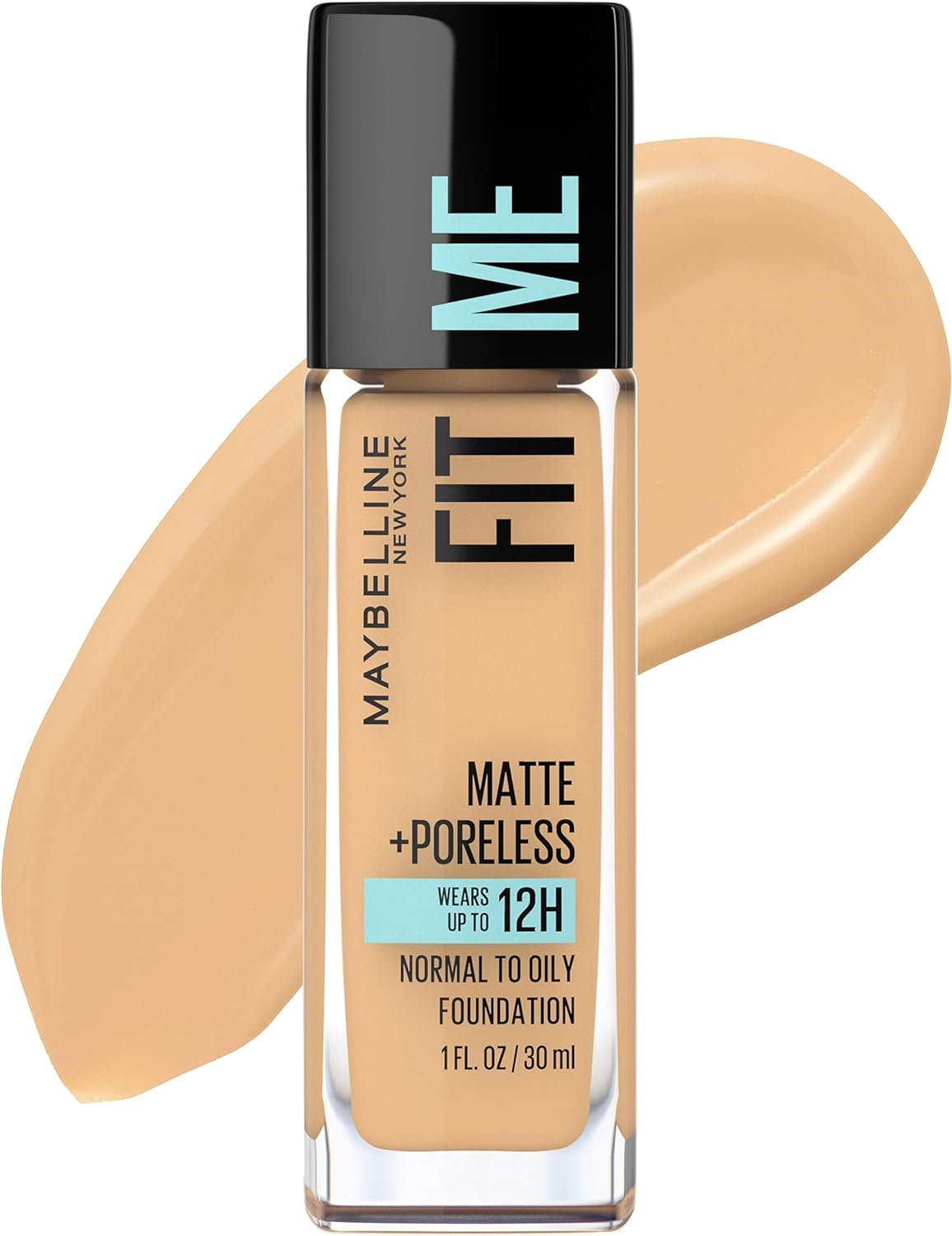 Maybelline Fit Me Matte + Poreless Liquid Oil-Free Foundation Makeup, Soft Tan, 1 Count (Packaging May Vary)