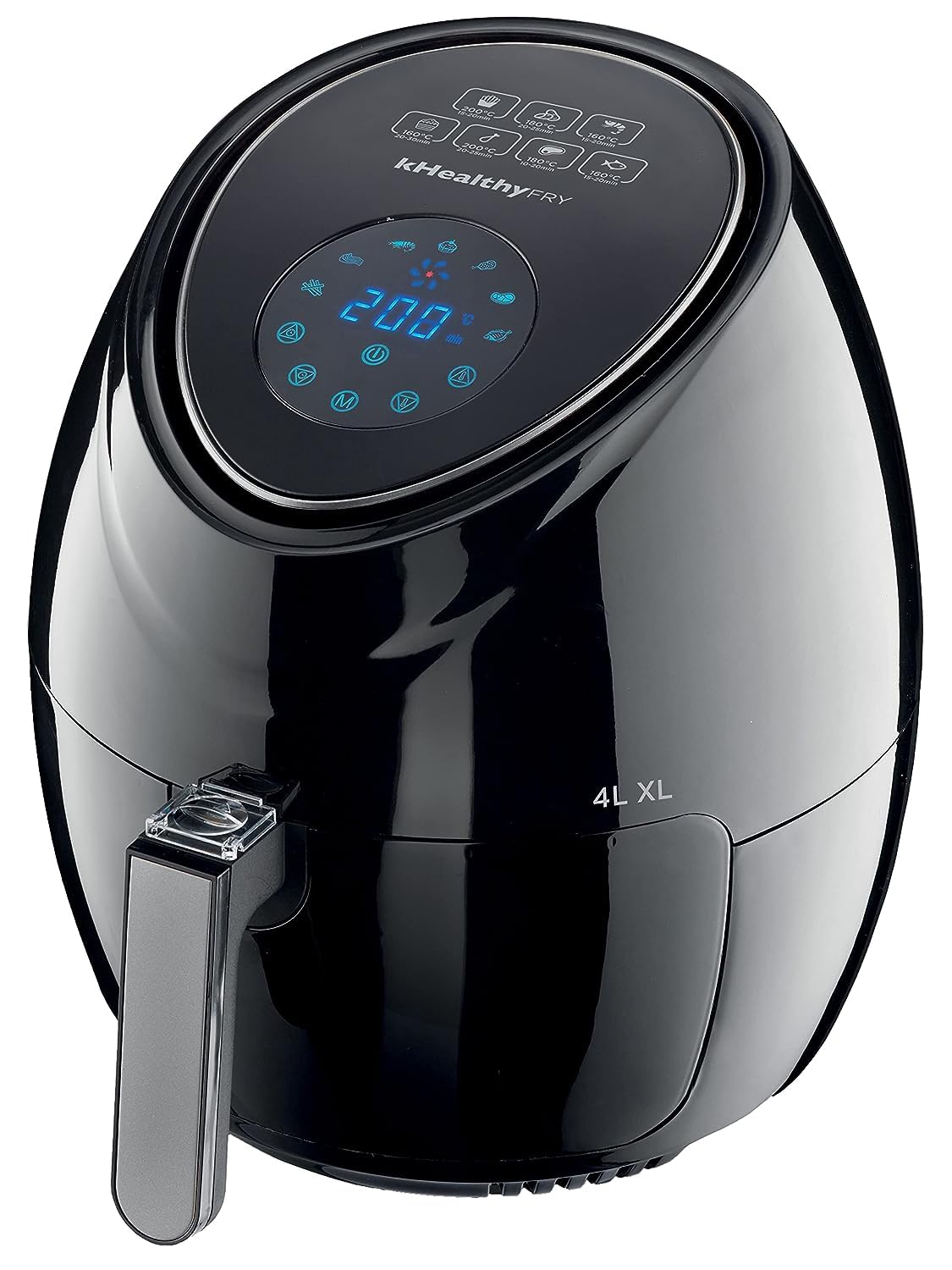 KENWOOD Digital Air Fryer XL 3.8L 1.7KG 1500W with Rapid Hot Air Circulation for Frying, Grilling, Broiling, Roasting, Baking and Toasting HFP30.000BK Black