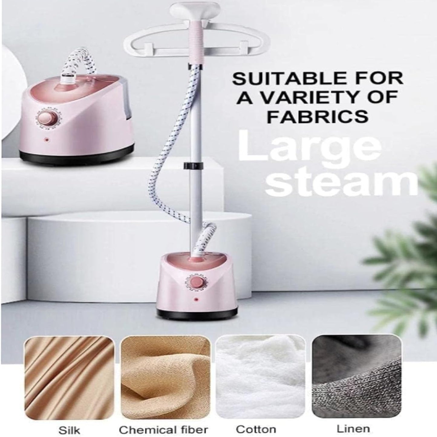 2000W Vertical Clothes Garment Steamer, Height Adjustable Steamer Built-in Ironing Board, 40 Second Heating Household ＆ Commercial Steam Irons