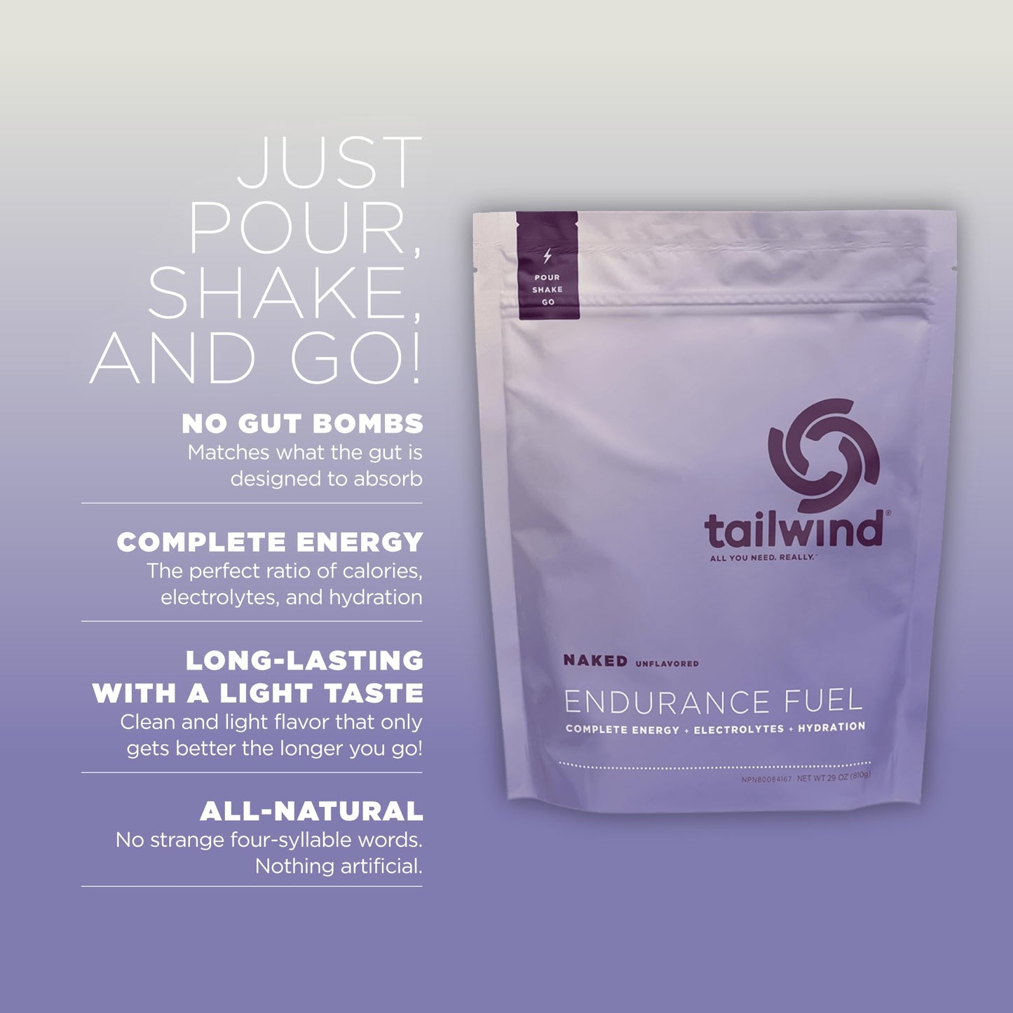 Tailwind Nutrition Endurance Fuel Berry 50 Servings, Hydration Drink Mix with Electrolytes and Calories, Non-GMO, Free of Soy, Dairy, and Gluten, Vegan Friendly