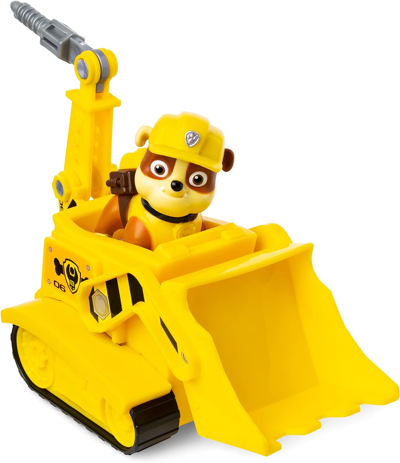 Paw Patrol Rubble'S Diggin' Bulldozer With Collectible Figure For Kids Aged 3 And Up (Multicolour)