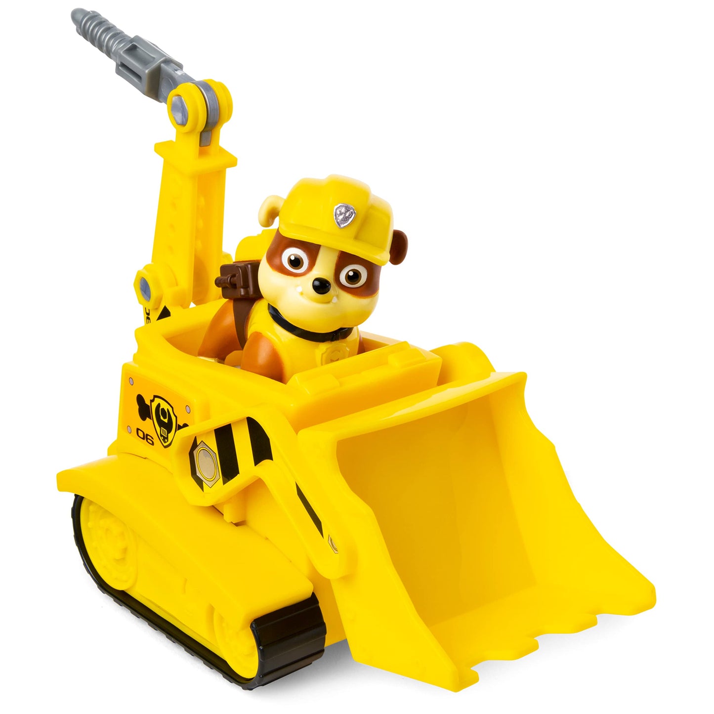 Paw Patrol Rubble'S Diggin' Bulldozer With Collectible Figure For Kids Aged 3 And Up (Multicolour)