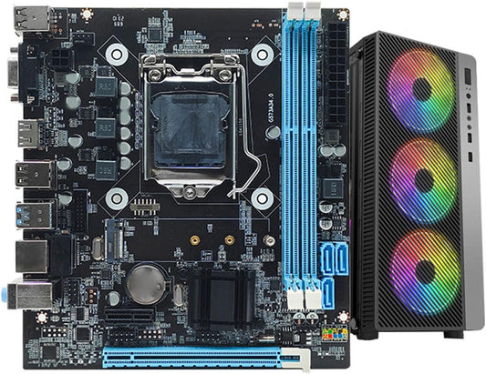 LGA 1150 Motherboard, Dual Channel DDR3 M.2 NVMe NGFF SATA, Mini Itx Motherboard, 6Gb/s PCIe Slot LGA 1150 Micro ATX PC Motherboard for Core