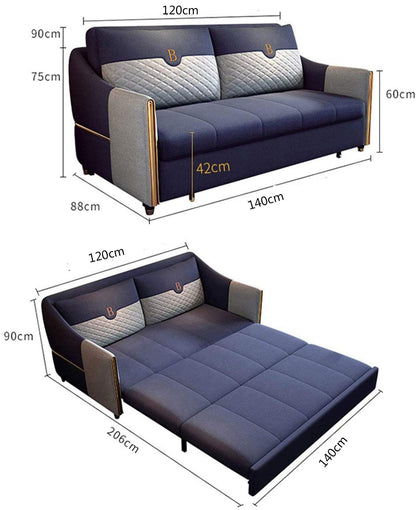 dyCtsBKc Convertible Sectional Sofa Couch, Reversible Sleeper Sectional Sofa Bed, Modern Fabric Couch for Small Space,A1.2M