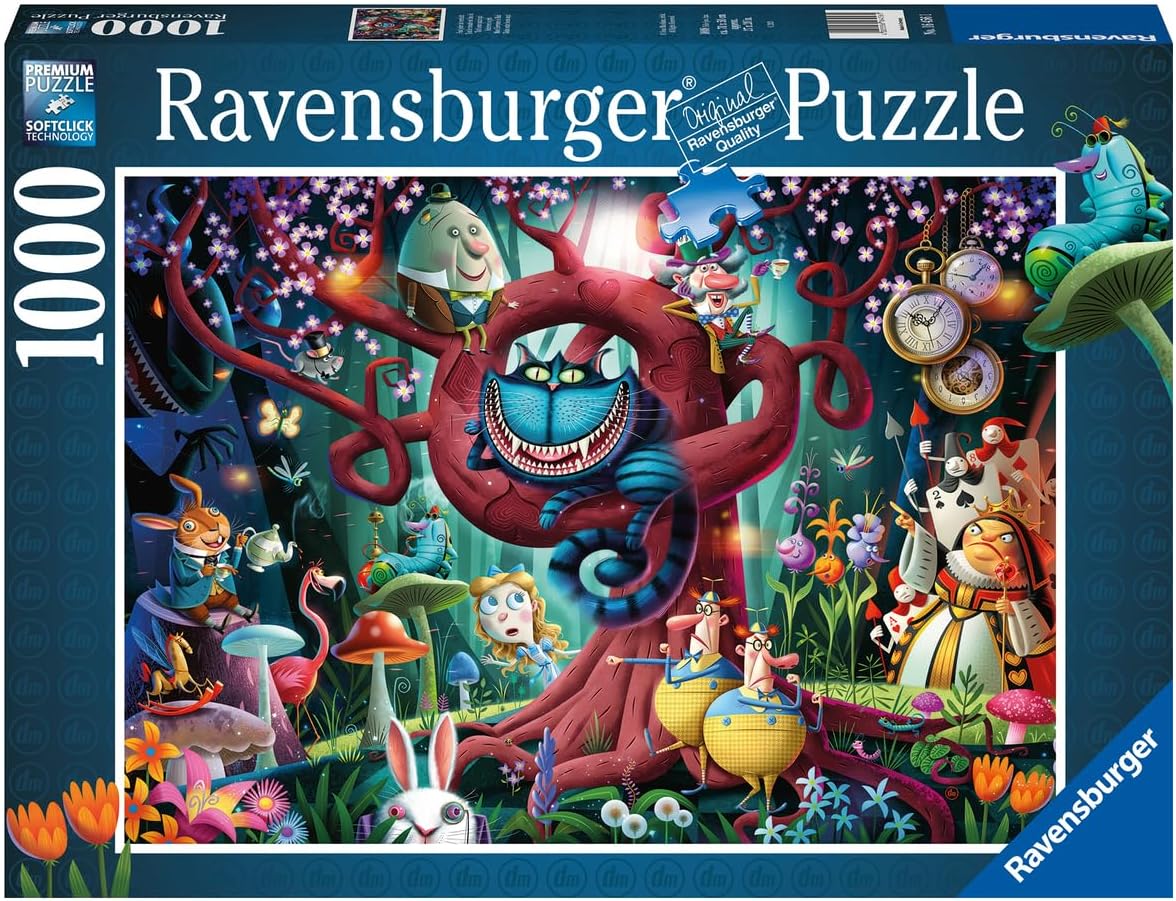 Ravensburger Most Everyone is Mad 1000 Piece Puzzle for Adults - Alice in Wonderland Theme, Every Piece is Unique, Softclick Technology Means Pieces Fit Together Perfectly