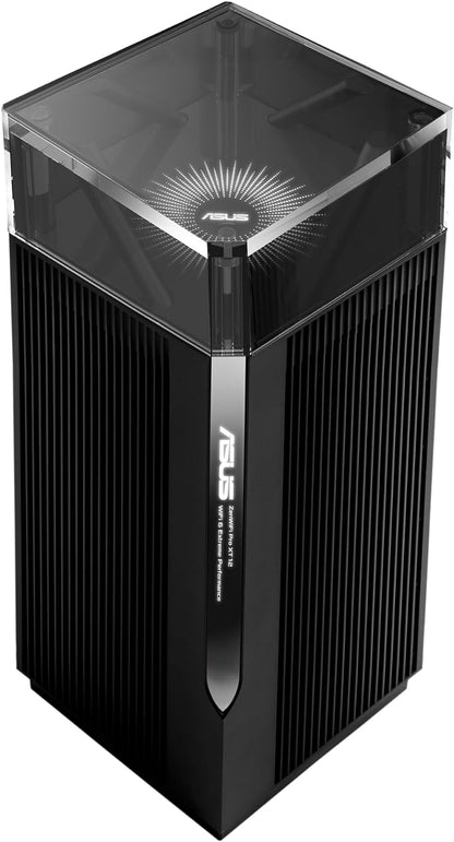 ASUS ROG Rapture GT6 (2PK) Tri-Band WiFi 6 Gaming Mesh WiFi System, Covers up to 5,800 sq ft, 2.5 Gbps Port, Triple-Level Game Acceleration, UNII 4, Free Lifetime Internet Security - Black