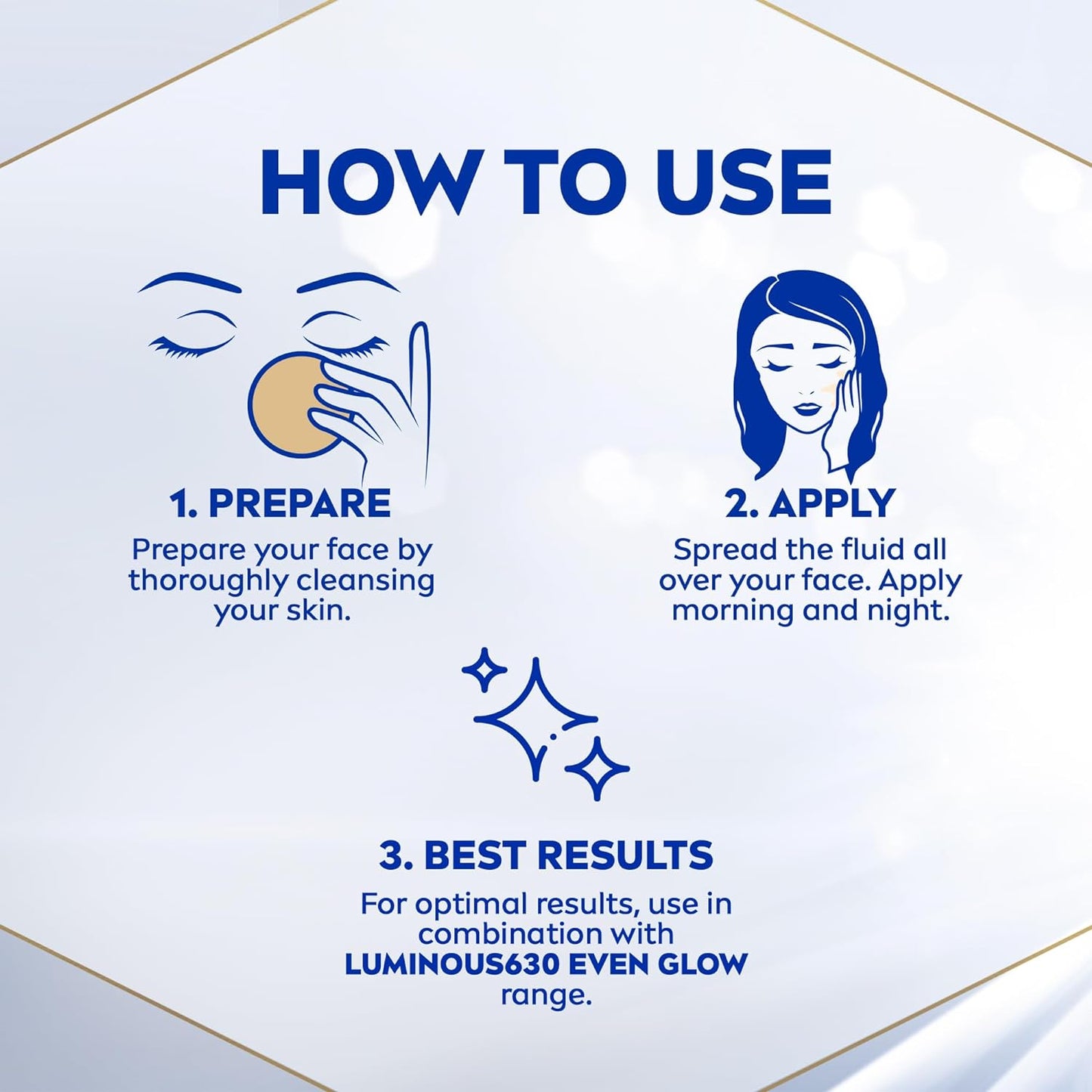 NIVEA LUMINOUS 630 EVEN GLOW Anti Dark Spot Concentrated Face Serum, Spotless Even Skin, Hydrating Hyaluronic Acid & Vitamin E, 30ml