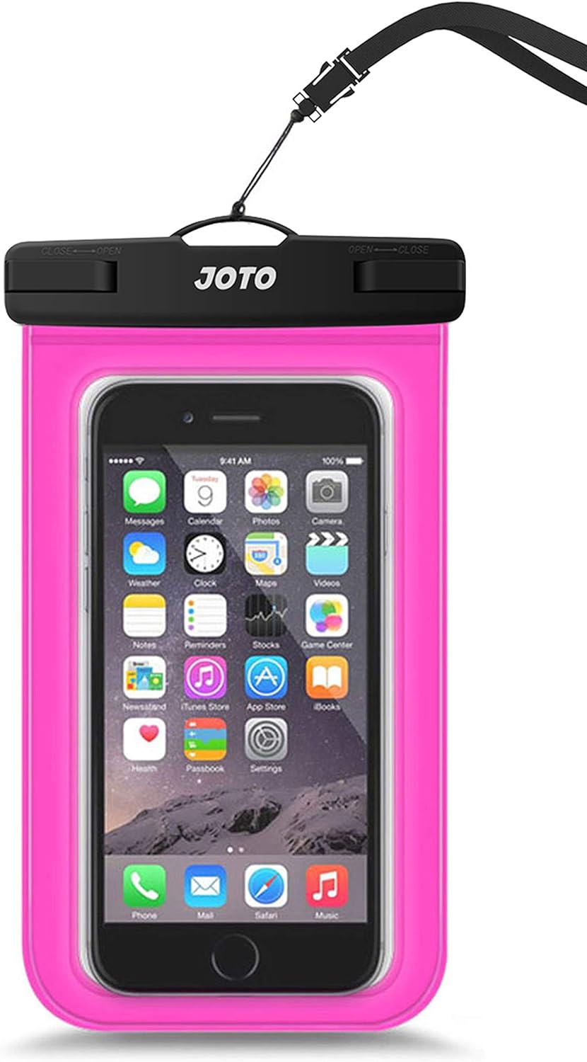 JOTO Universal Waterproof Phone Pouch Cellphone Dry Bag Case for iPhone 15 14 13 12 11 Pro Max Mini Plus Xs XR X 8 7 6S, Galaxy S23 S22 S21 Plus Note, Pixel up to 7" -Black - CaveHubs