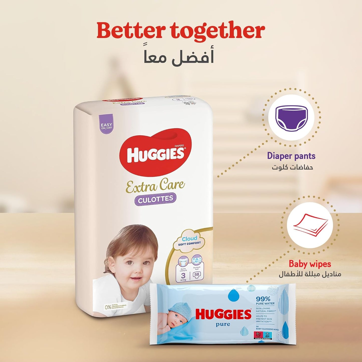 Huggies, Extra Care Culottes, Size 6, 15-25 kg, Super Mega Pack, 120 Diaper Pants