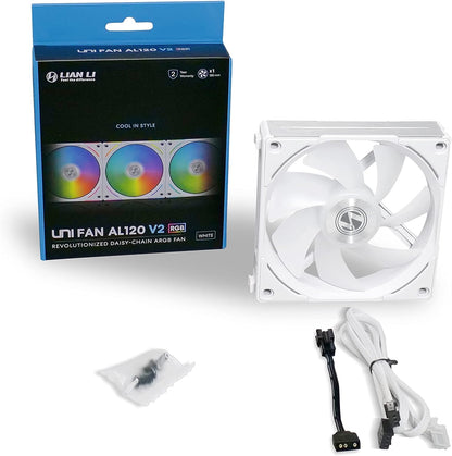 Lian Li UNI FAN AL140 Digital Addressable RGB 140 Fan , Single Pack - White