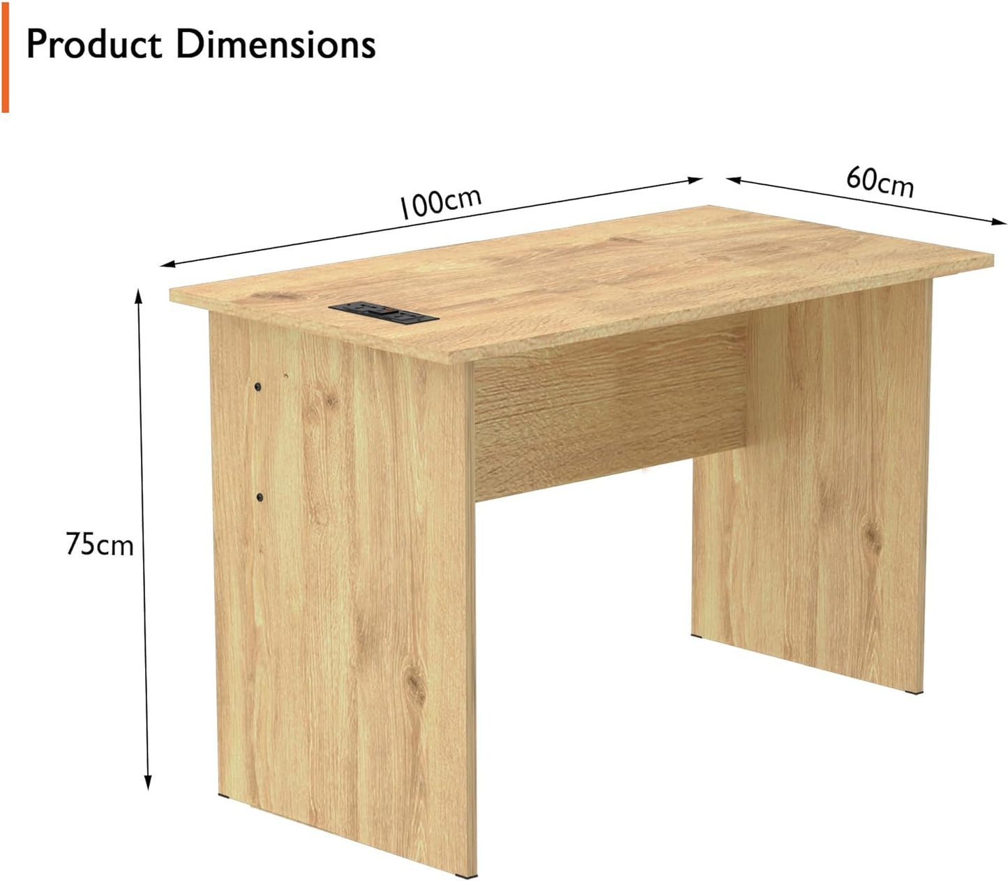 Mahmayi Writing Desk, MP1 160x80 Modern Wood Writing Table with Mobile Drawers - Versatile Corner Desk, Stylish and Functional Home Office Furniture - Oak (160cm With Drawer)