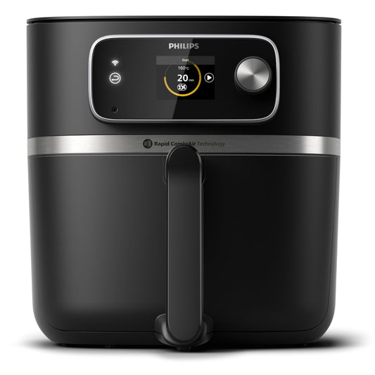 Philips 7000 Series Airfryer Combi XXL Connected - 9.4kg, 2200W, Rapid CombiAir, Auto-Cook Programs, Food Thermometer - HD9880/90