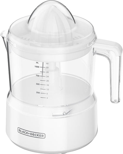 BLACK+DECKER 32oz Citrus Juicer, White, CJ650W, Small