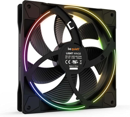 be quiet! Light Wings 120mm PWM, Premium ARGB Cooling Fan, 4-Pin, Triple Pack, BL076, black