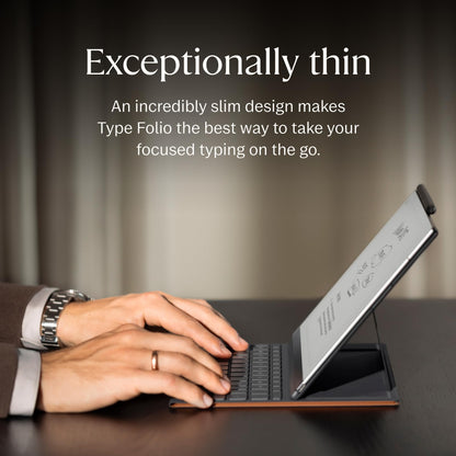 reMarkable Type Folio – Keyboard Cover for Your Paper Tablet – No Charging or Cables – US English (Sepia Brown), RM710