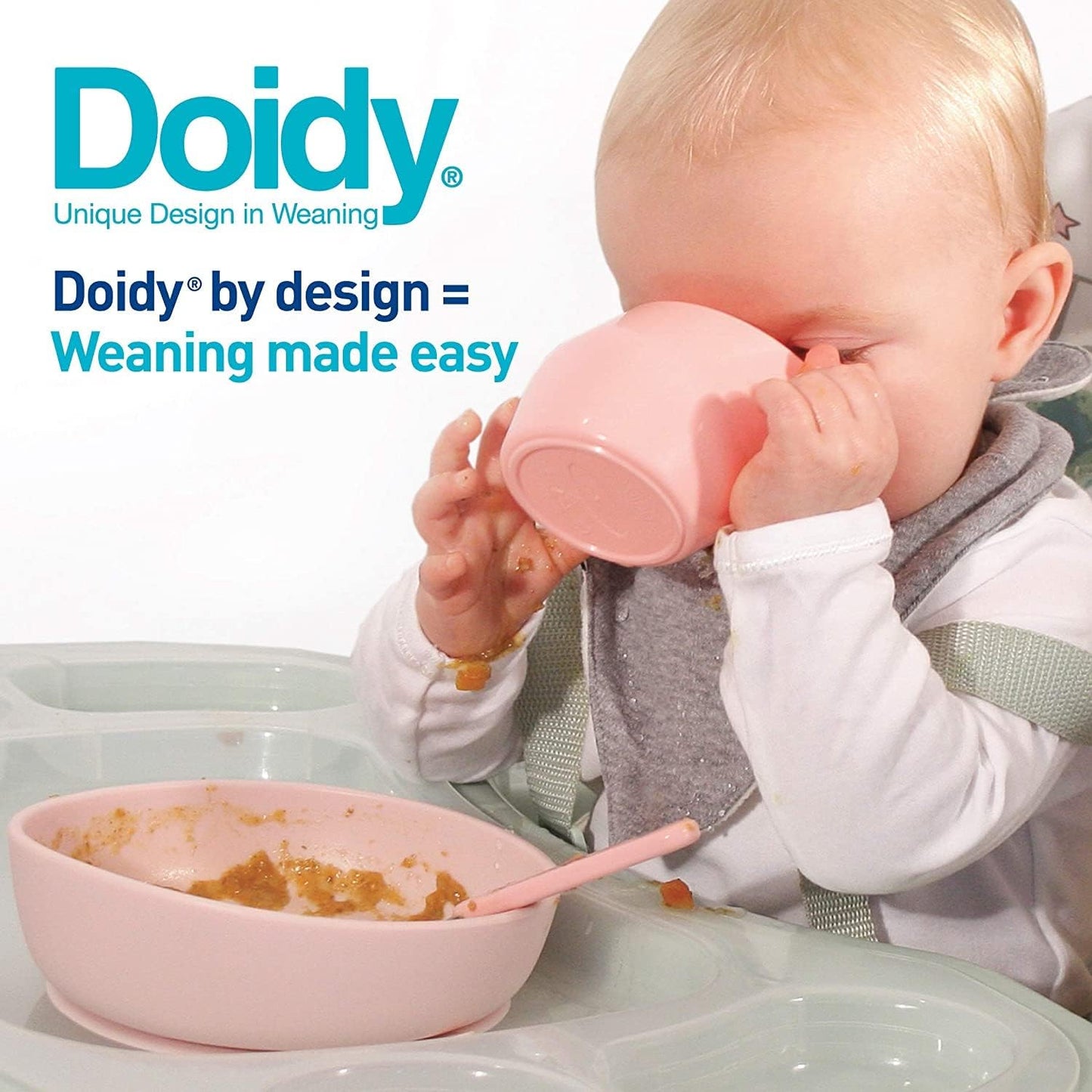 Doidy Cup - Training Sippy Cups for Toddler Cup & Babies - Unique Slanted Design Two Handles Baby Cup - Great Weaning Cup for Milk, Water & Juice - Use from 3-6 Months to Toddler (Purple)