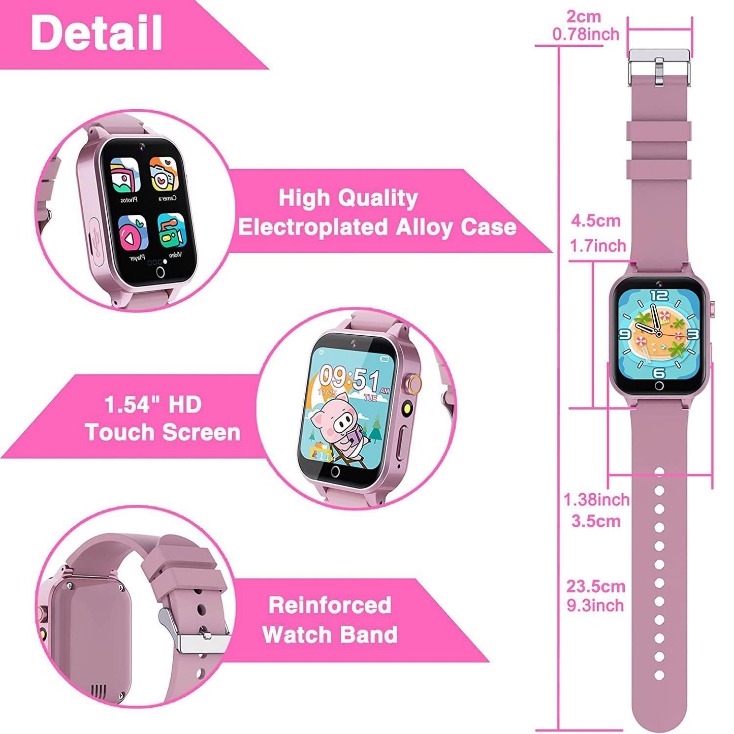 Smart Watch for Kids, with 26 Puzzle Games, Touch Screen, HD Camera, Alarm Clock, Toys for Ages 4-12 Years Old.Birthday Gift for Boys Girls